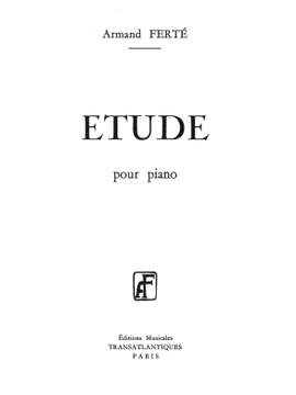 Armand Ferté: Etudes