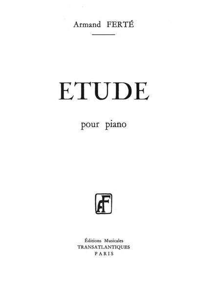Armand Ferté: Etudes