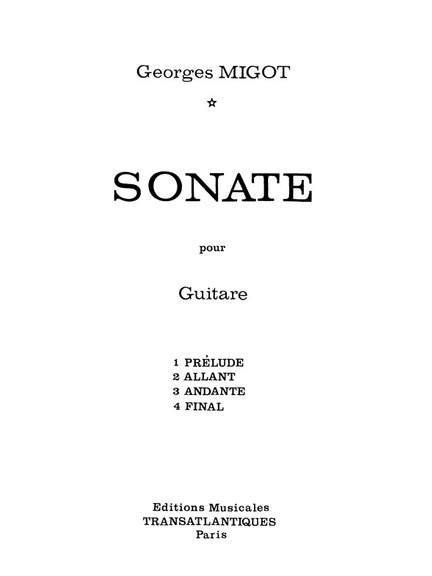 Georges Migot: Sonate
