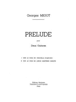 Georges Migot: Prélude
