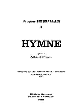 Jacques Boisgallais: Hymne