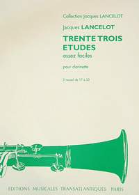 Jacques Lancelot: 33 Études Assez Faciles. Vol 2