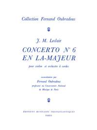 Jean-Marie Leclair: Concerto N°6, En La Majeur