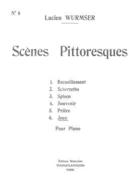 Lucien Wurmser: Scenes Pittoresques N°6 : Jeux