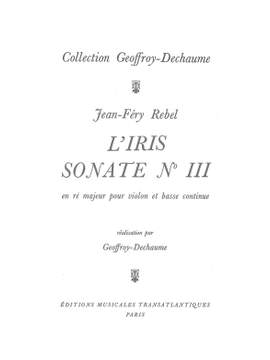 Jean Ferry Rebel: L'Iris Sonate N°3