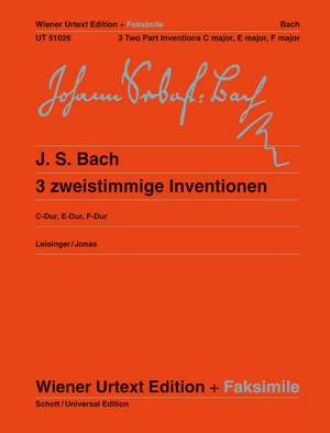 Bach, J S: Three Two Part Inventions