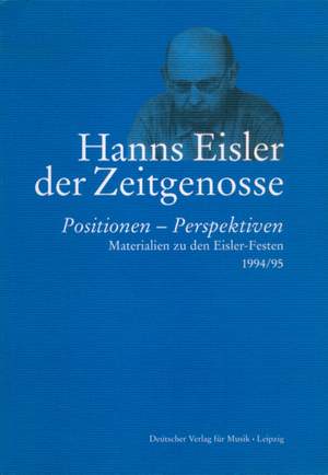 Hanns Eisler-Der Zeitgenosse