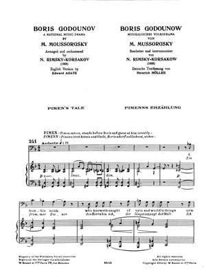 Mussorgsky: Pimens Erzählung "Boris Godunov"