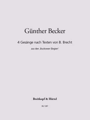 Becker, Günther: 4 Gesaenge nach Texten von B. Brecht