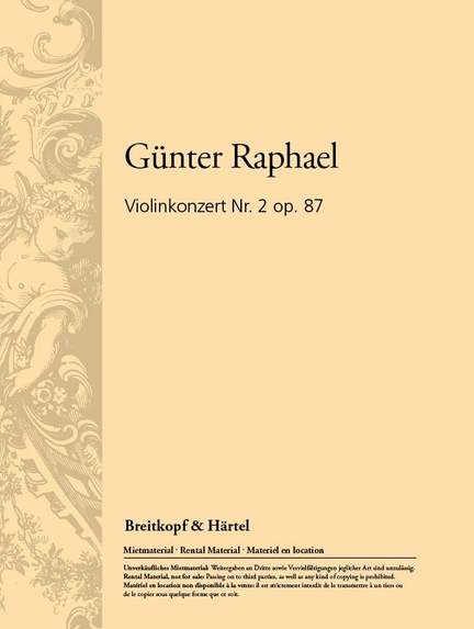 Raphael: Violinkonzert, Nr. 2 op. 87