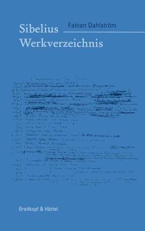 Dahlström: Jean Sibelius Werkverzeichnis