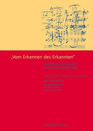 Wissmann: Vom Erkennen des Erkannten - Festschrift