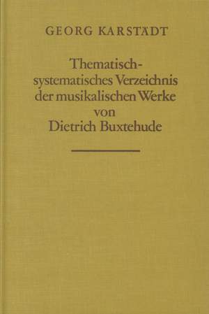 Karstädt: Verzeichnis Werke D. Buxtehude