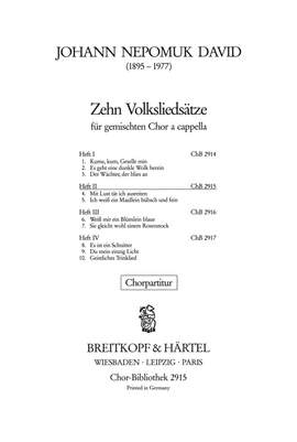 David, J: 10 Volksliedsätze, Heft 2