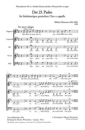 Weismann, W: Der 23. Psalm "Der Herr Ist"