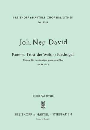 David, J: Komm, Trost der Nacht Wk 34/3