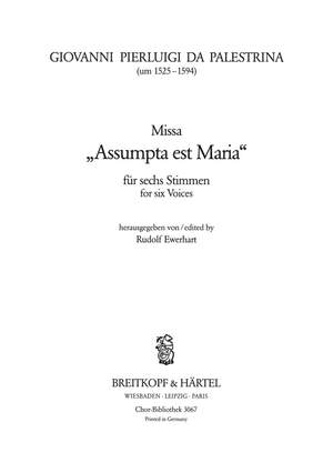 Palestrina, G: Missa Assumpta est Maria