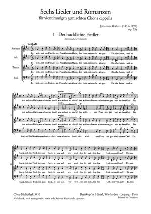 Brahms, J: 6 Lieder und Romanzen op. 93a
