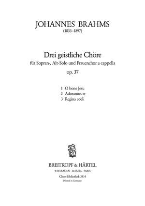 Brahms, J: Drei geistliche Chöre op. 37