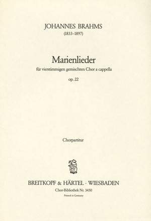 Brahms, J: Marienlieder op. 22