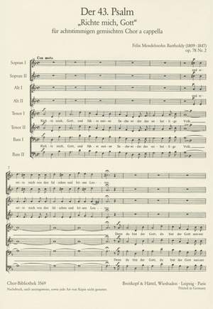 Mendelssohn: 43. Psalm Richte mich op. 78