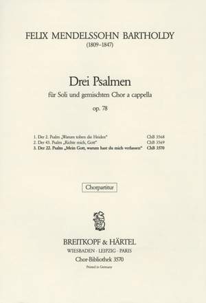 Mendelssohn: 22.Psalm Mein Gott warum op.78