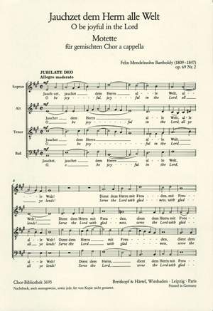 Mendelssohn: Drei Motetten op. 69/2