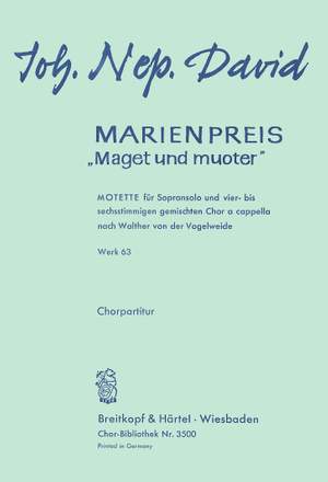 David, J: Marienpreis "Maget" Wk 63