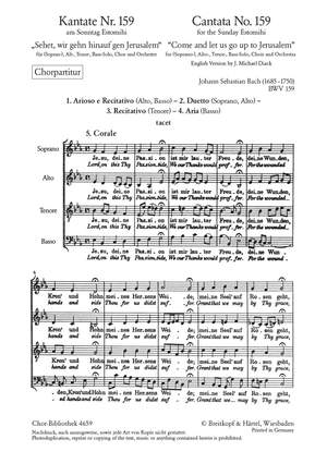 Bach, JS: Kantate 159 Sehet, wir gehn