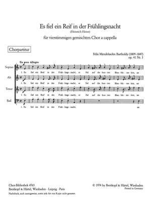 Mendelssohn: Es fiel ein Reif