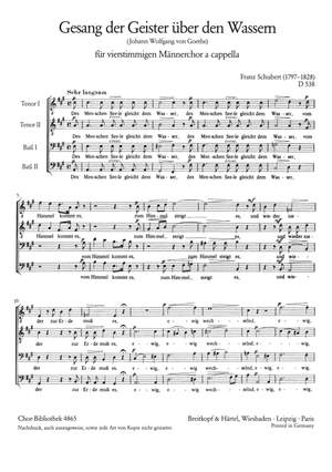 Schubert, F: Gesang der Geister D 538