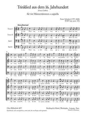 Schubert, F: Trinklied aus dem 16.Jh. D 847