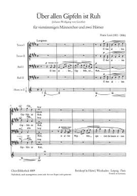Liszt, F: Über allen Gipfeln ist Ruh