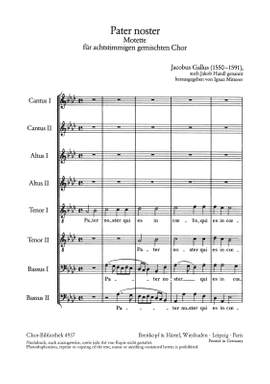 Gallus, J: Pater Noster
