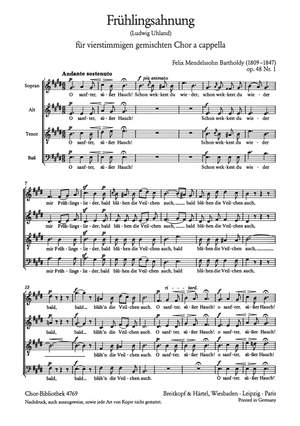 Mendelssohn: Frühlingsahnung
