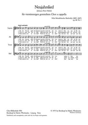 Mendelssohn: Neujahrslied