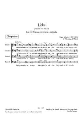 Schubert, F: Liebe D 983a