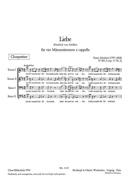 Schubert, F: Liebe D 983a