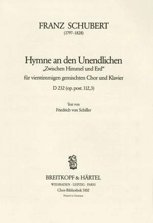Schubert, F: Hymne an den Unendlichen D 232