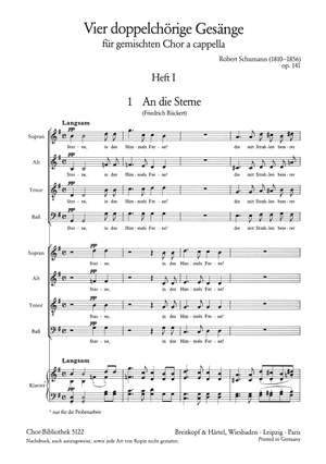 Schumann, R: 4 doppelchör.Gesänge I op. 141