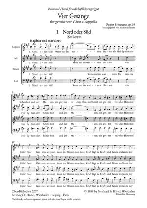 Schumann, R: Vier Gesänge op. 59