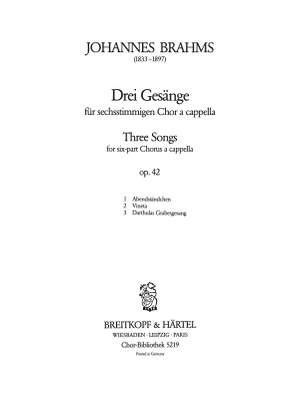 Brahms, J: Drei Gesänge op. 42