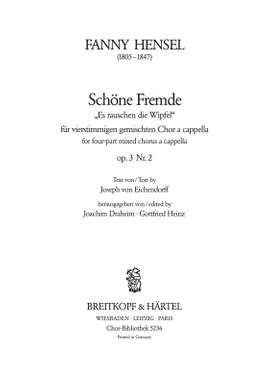 Hensel, F: Schöne Fremde "Es rauschen"