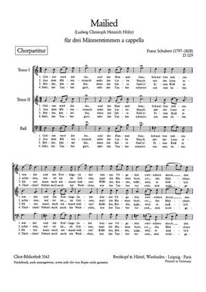 Schubert, F: Mailied D 129
