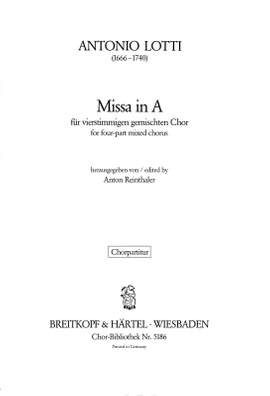 Lotti, A: Missa in A