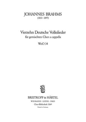 Brahms, J: 14 deutsche Volkslieder WoO34