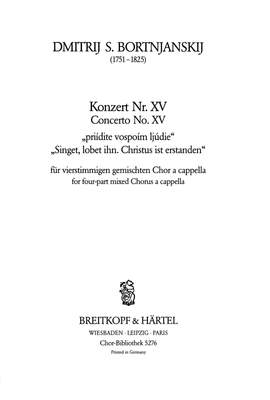 Bortnjanskij, D: Konzert XV