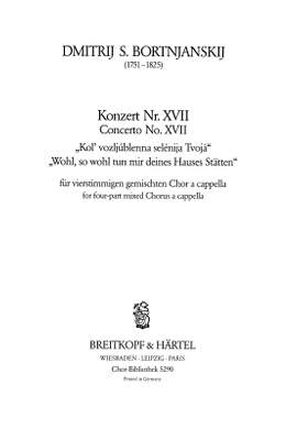 Bortnjanskij, D: Konzert XVII