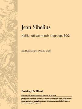 Sibelius: Hallila,Uti Storm-Heisa,Hopsa