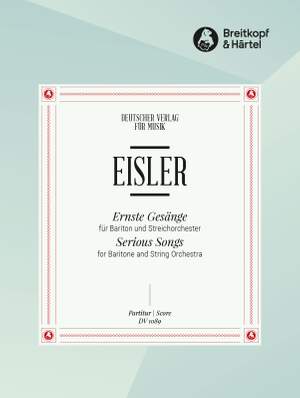 Eisler: Ernste Gesänge